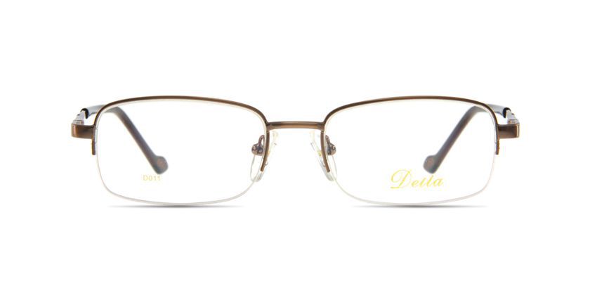 Della D011BROWN Eyeglasses - Front View