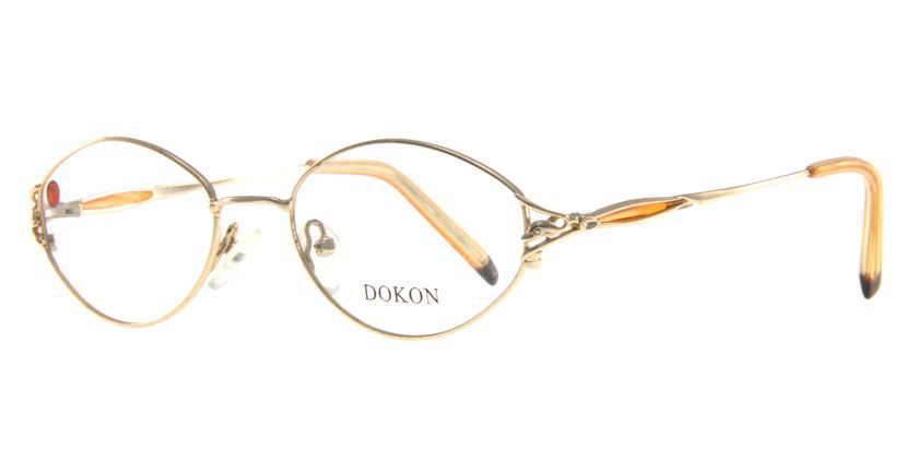 Dokon 2007GOLD Eyeglasses - 45 Degree View